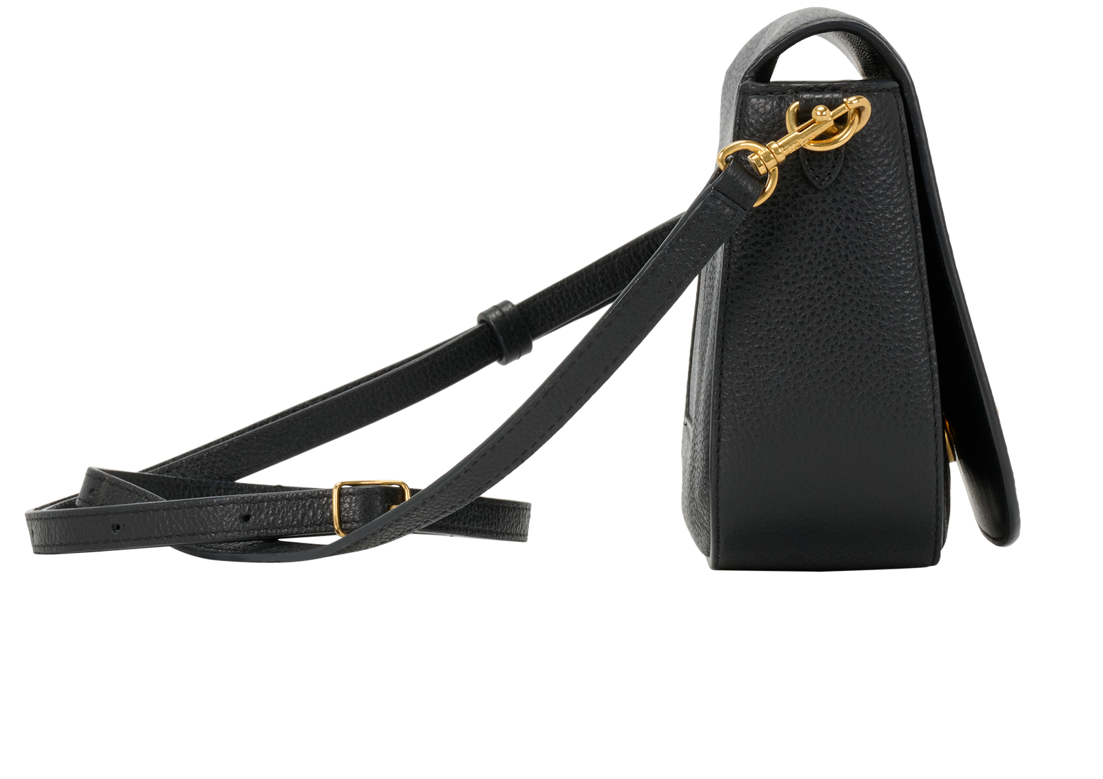 Small Darley Satchel, &pound;420, Handbags, Black, Leather, Side view